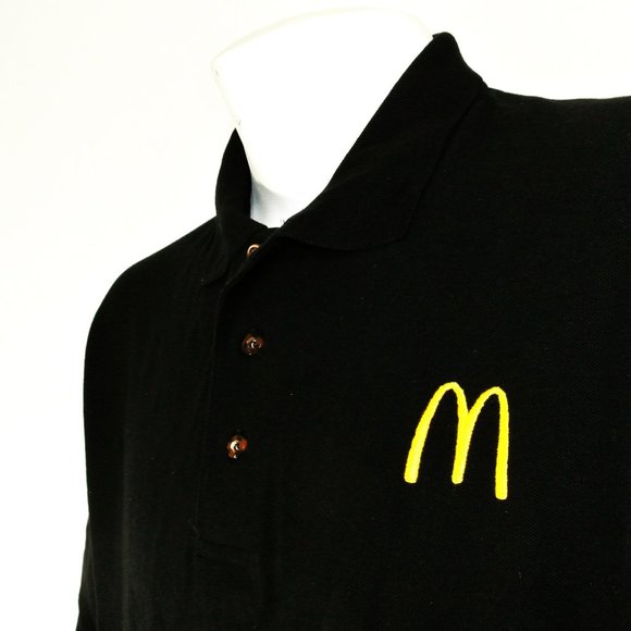 McDonald's Other - McDONALD'S Fast Food Employee Uniform Polo Shirt Black NEW Size S Small
